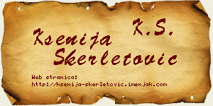 Ksenija Skerletović vizit kartica